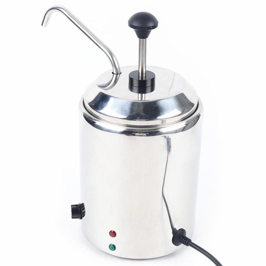 2.6 Qt Melted Butter Dispenser Nacho Cheese Warmer Popcorn Condiment Melter Warmer Pump Dispenser Nacho Cheese Sauce Melter Pump W/Heated Spout