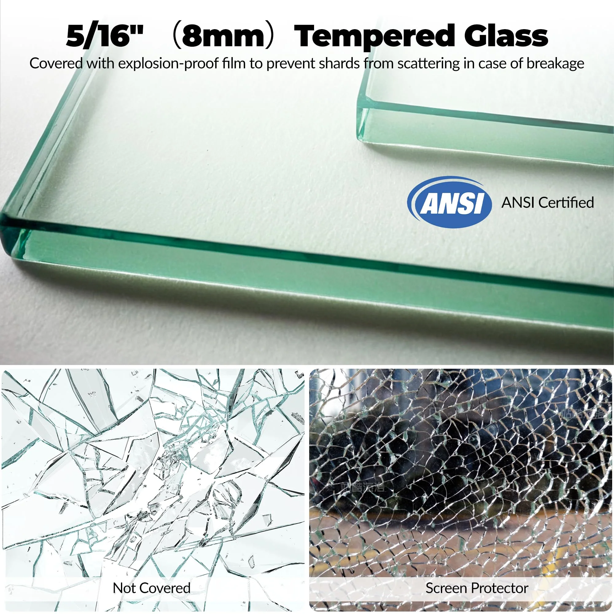 2025 Garvee Frameless Sliding Shower Door,56-60