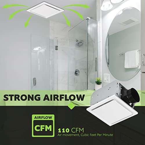 Homewerks 7140-110 Bathroom Fan Ceiling Mount Exhaust Ventilation, 2.5 Sones
