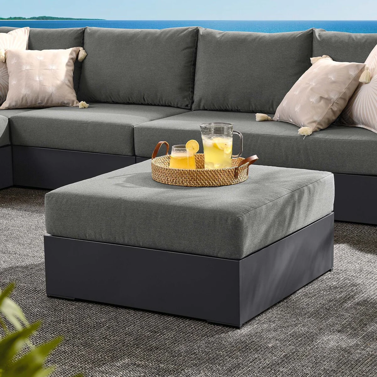 Tahoe Patio Aluminum Ottoman