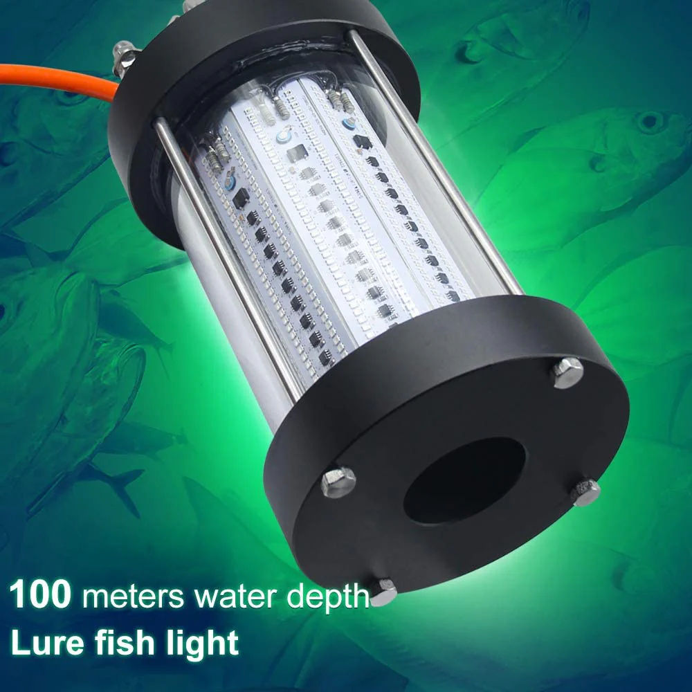 NS 500W LED Underwater Fishing Light 35,000 Lumen Night Fish Attracting Light IP68 Waterproof AC110V