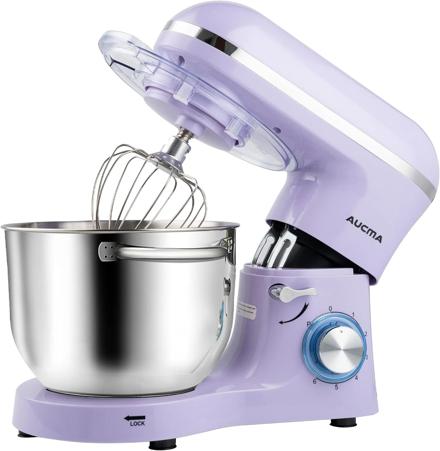 Aucma Stand Mixer,6.5-QT 660W 6-Speed Tilt-Head Food Mixer, Kitchen Electric Mixer with Dough Hook