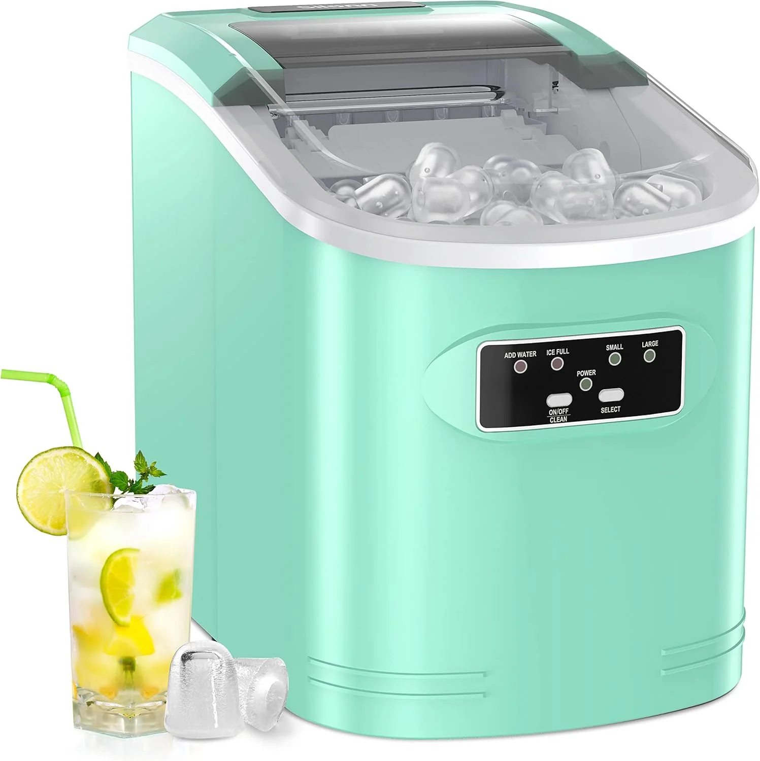 Nugget Ice Maker Countertop Pebble Ice Maker with Soft Chewable Ice
