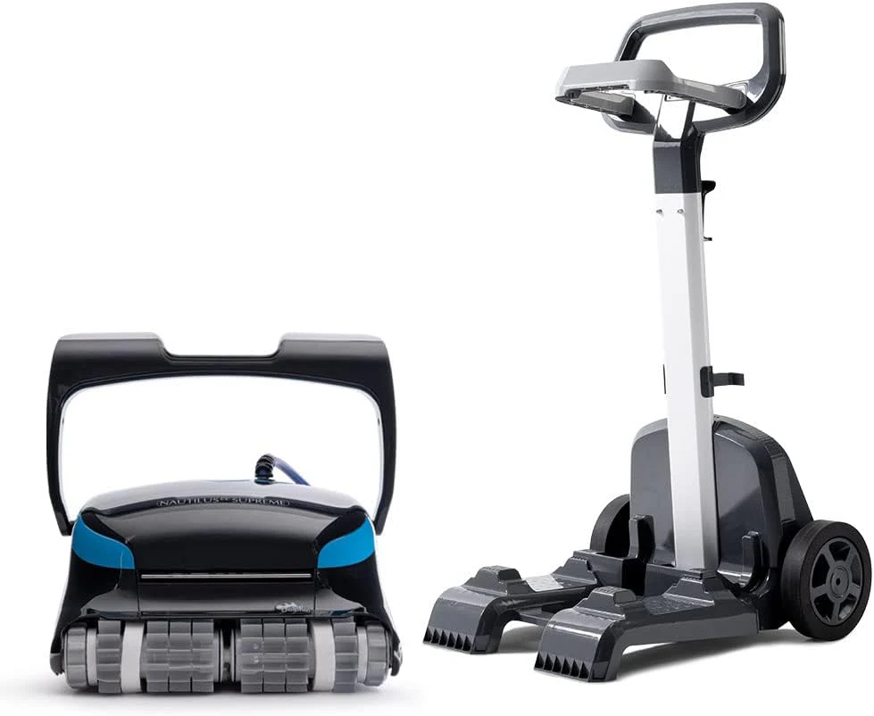 Wi-Fi Automatic Robotic Pool Vacuum Cleaner, Always Cleaning, Never Charging, with Wall Climbing Scrubber Brush, Ideal for In-Ground Pools up to 50 FT in Length