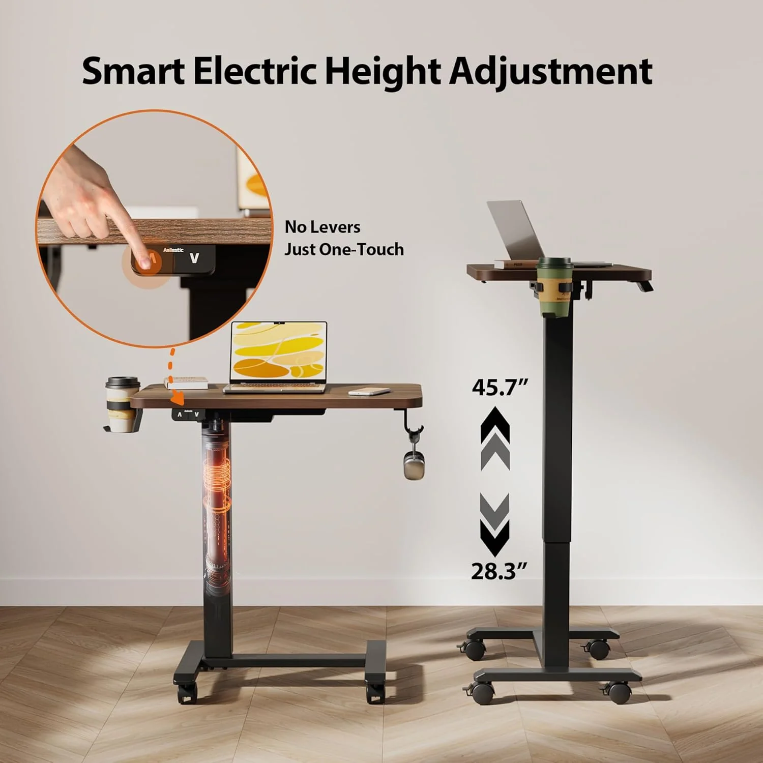 Electric Standing Desk 48 x 24 Inches Height Adjustable Desk