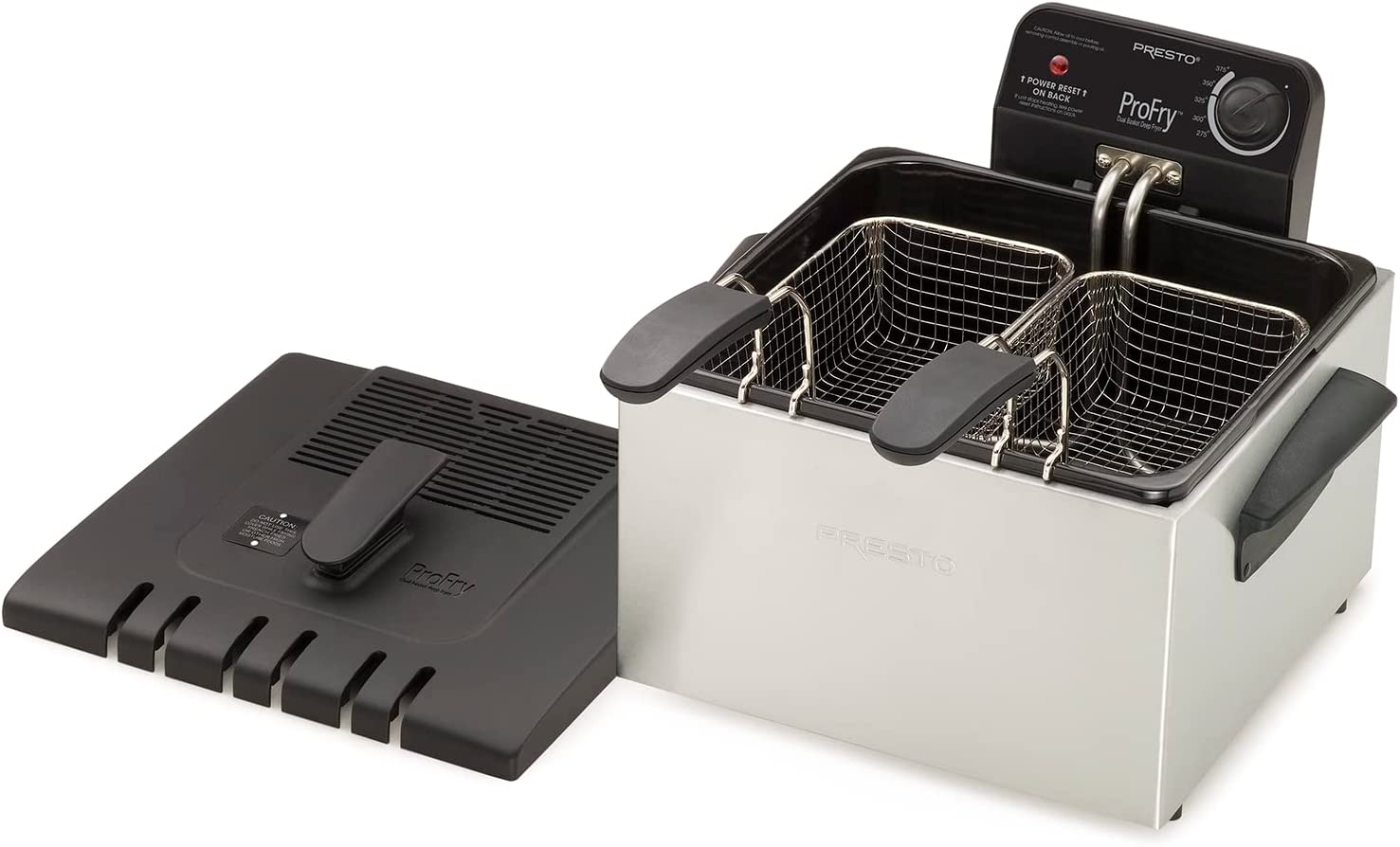 05466 Stainless Steel Dual Basket Pro Fry Immersion Element Deep Fryer