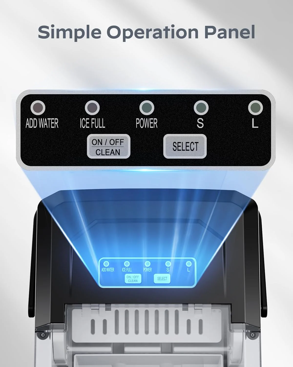 Nugget Ice Maker Countertop Pebble Ice Maker with Soft Chewable Ice