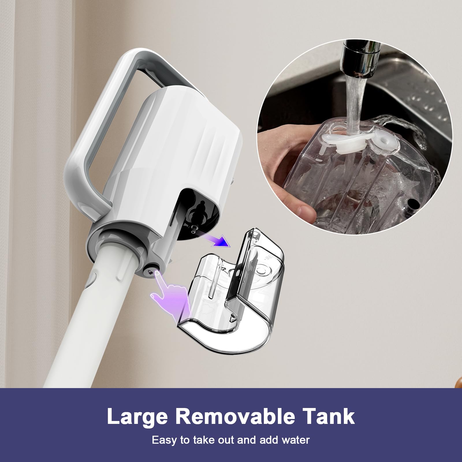 ACHTFACH 6 in 1 Rotated Steam Mop Cleaner with 2 Microfiber Pads