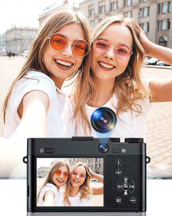 ToAuite Digital Camera, 6X Optical Zoom & WiFi, 5K 30FPS 64MP Vlogging Camera