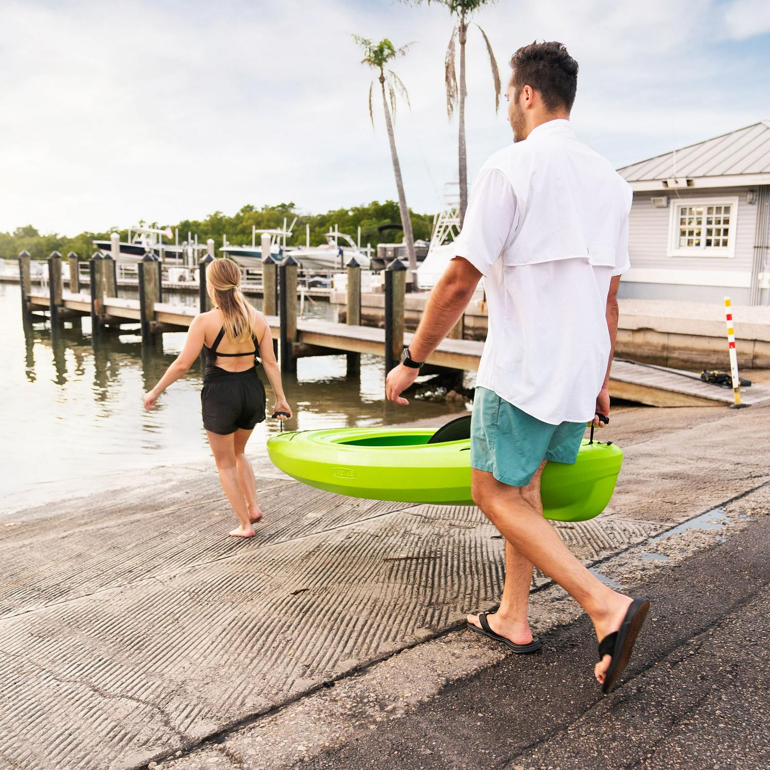 Lifetime Pacer 8 ft Sit-In Kayak (Paddle Included), Green