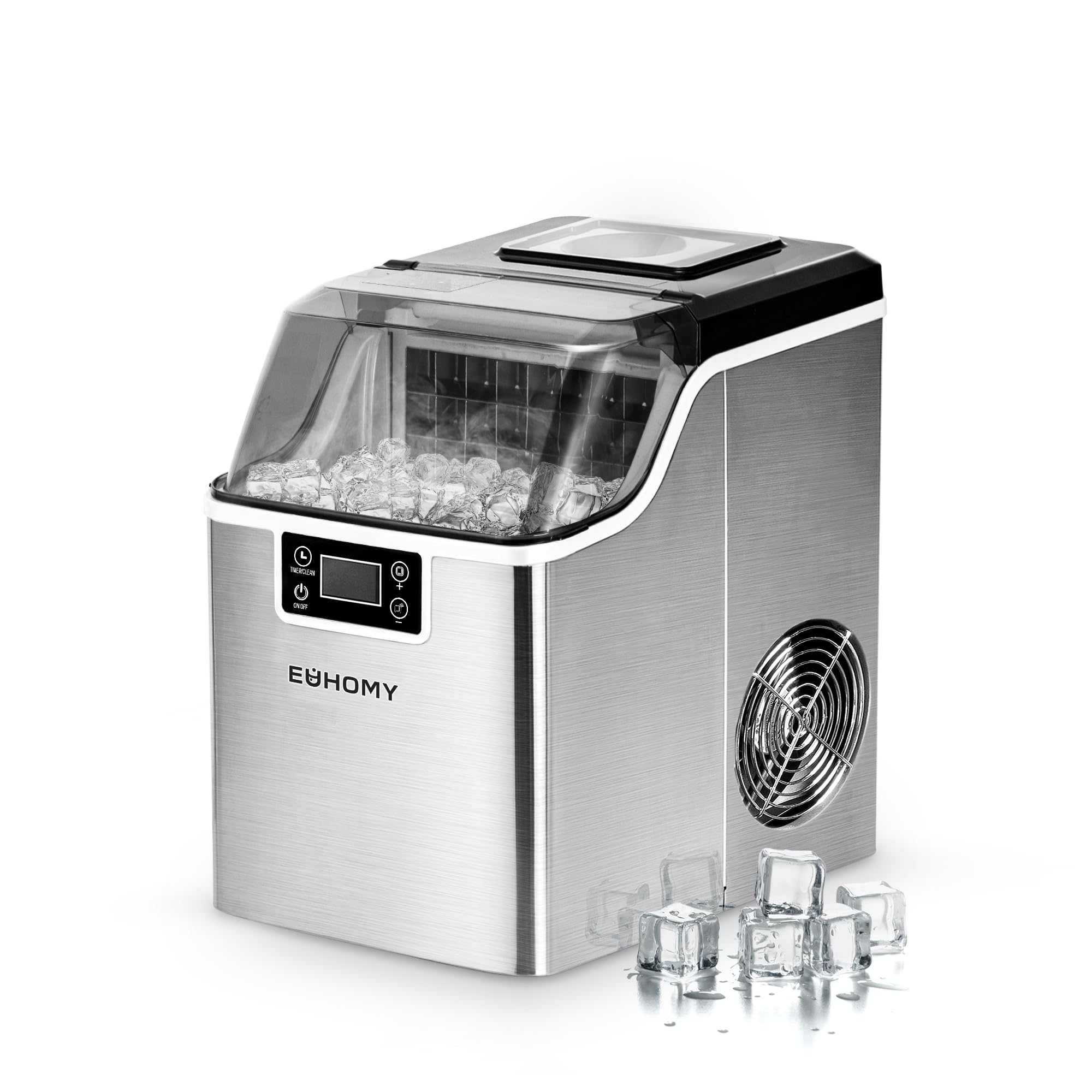 EUHOMY Ice Cube Maker Machine Countertop, 45Lbs/Day