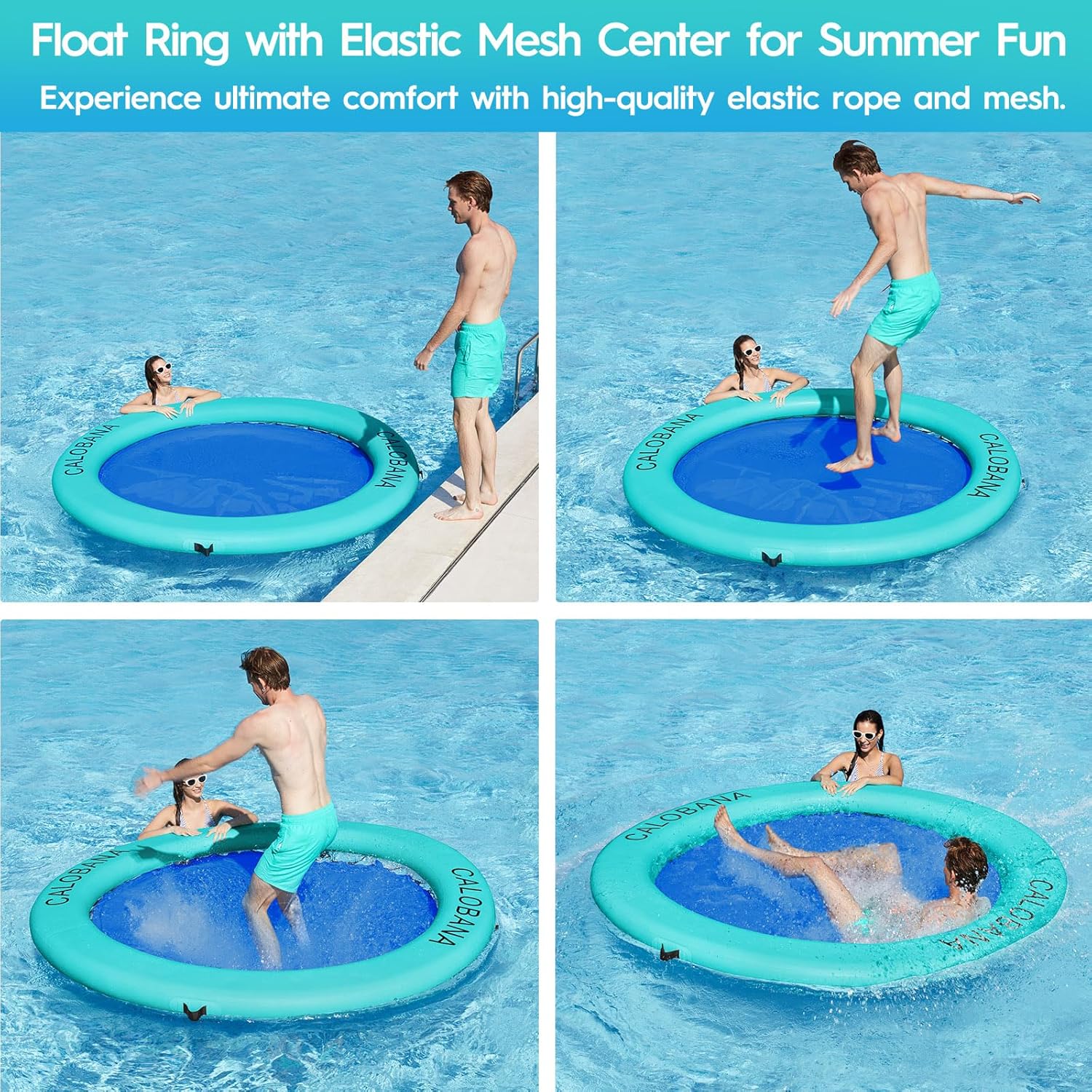 Round Floating Ring Hammock - Heavy Duty Inflatable Raft