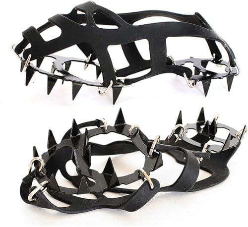 18 Teeth Anti-Slip Ice Snow Grips - Traction Cleats for Shoes & Boots, Durable Ice Grips for Winter Safety, Perfect for Hiking, Walking, and Outdoor Activities