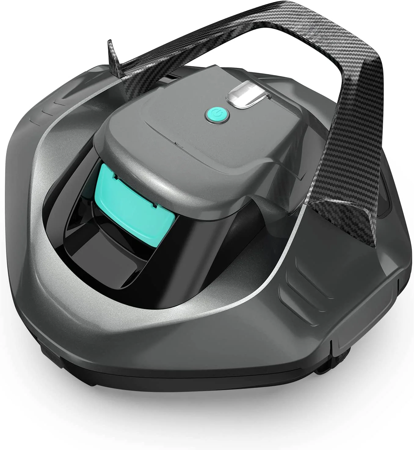 Cordless Robotic Pool Cleaner, Pool Vacuum Lasts 90 Mins, LED Indicator, Self-Parking, Ideal for Above/In-Ground Flat Pools up to 40 Feet - Gray