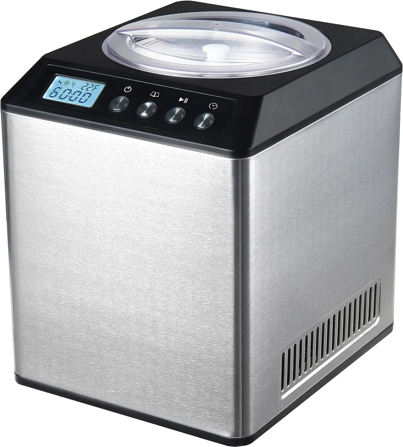 Upright Automatic Ice Cream Maker with Built-in Compressor