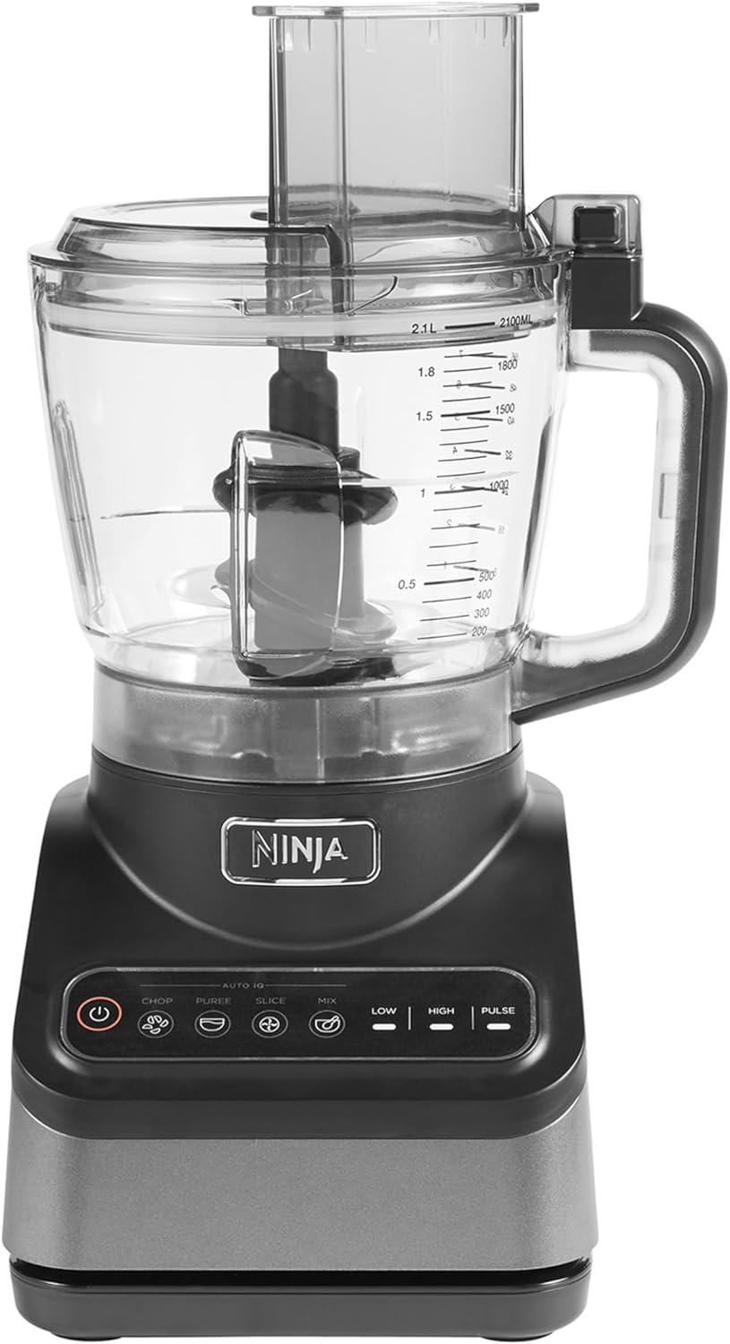 Ninja Mixer mit 2 Programmen: Mixen & Max Mixen, Impulsfunktion, 2x 700ml Becher mit Ausgussdeckel, 1000W, spülmaschinenfest, Mixer Smoothie Maker, Auto-iQ, Schwarz BN495EU