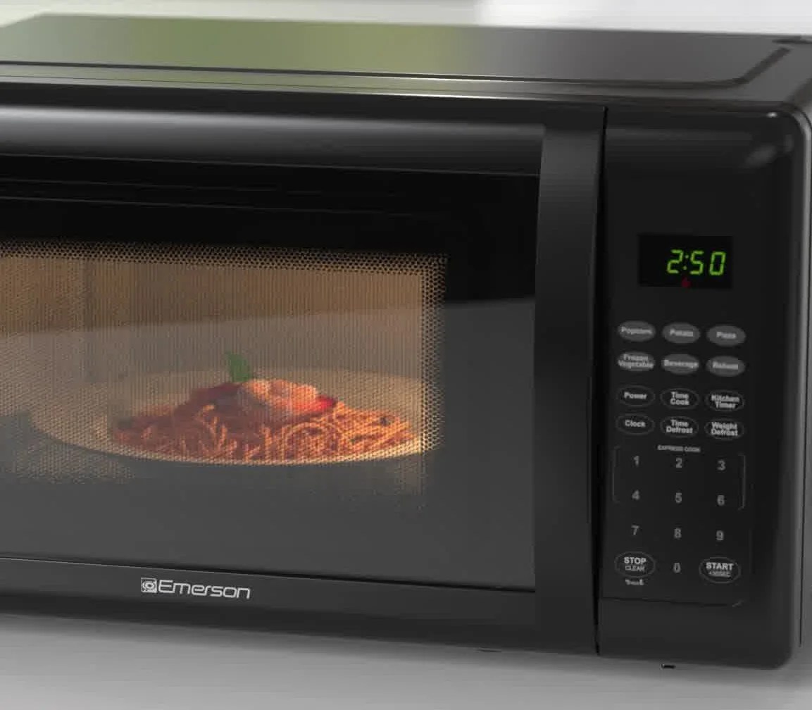 Emerson 0.7 Cu. Ft. 700 Watt, Black Microwave Oven with Touch Control, MW7302B