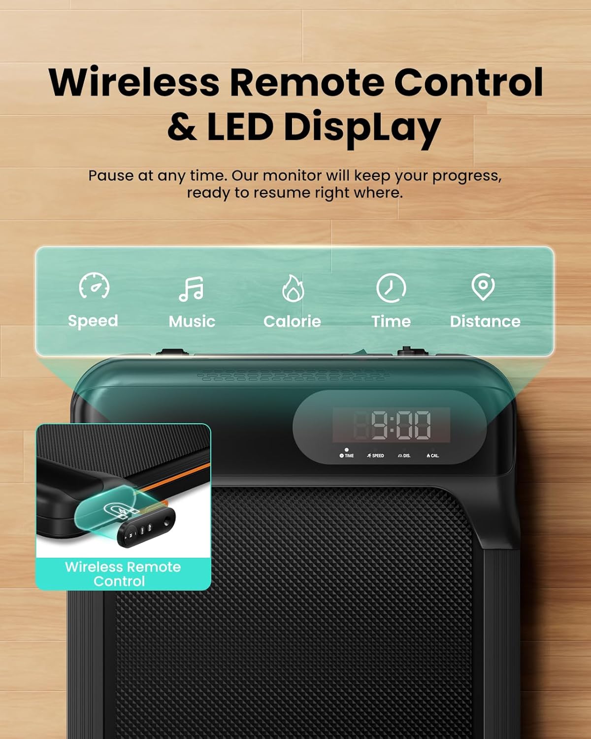 Walking Pad, Under Desk Treadmill with Incline for Home Office 2.5HP Portable Walking Treadmill with 280 Lbs Weight Capacity Walking Machine, Remote Control, LED Display