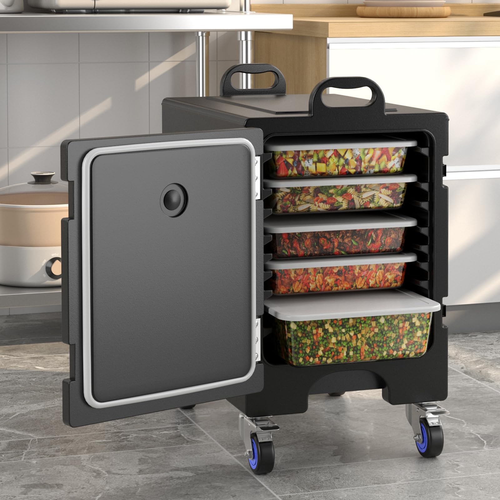 2025 Insulated Food Pan Carrier for 5 Full-size Pans