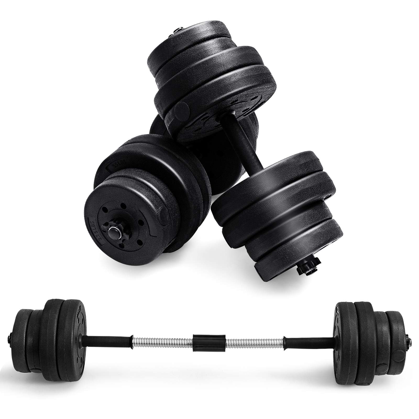 2025 Adjustable Dumbbell Barbell Weight Pair 66 lbs