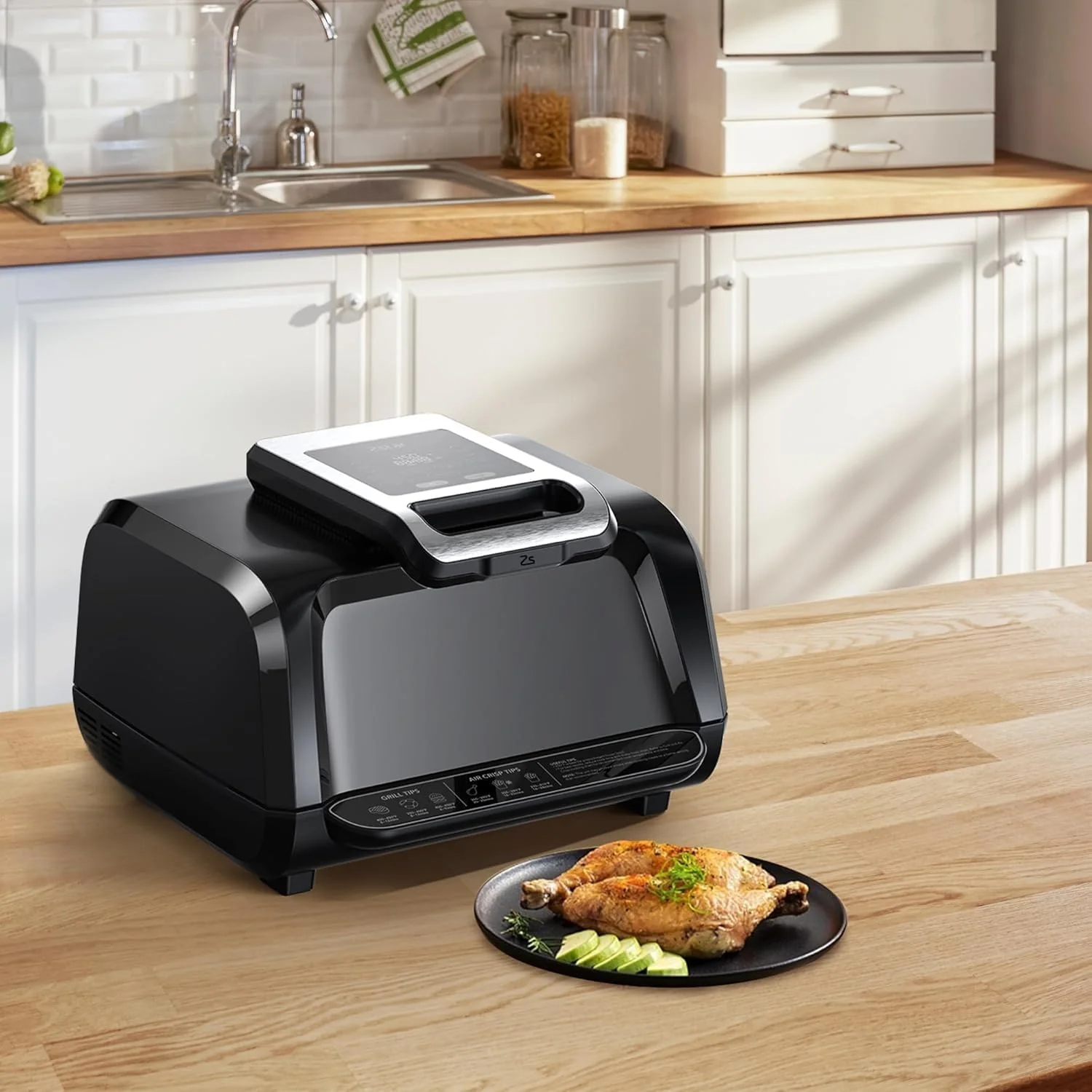 Indoor Grill Air Fryer Combo with See-Through Window