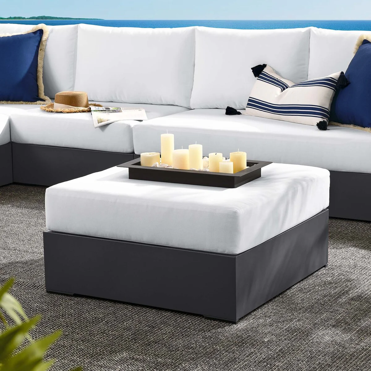 Tahoe Patio Aluminum Ottoman