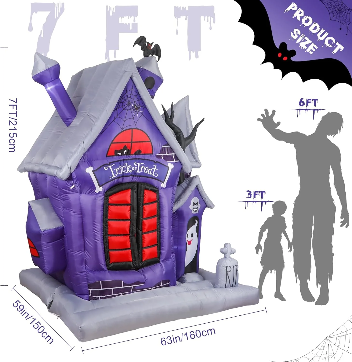 2025 7ft Halloween Inflatable Outdoor Decoration