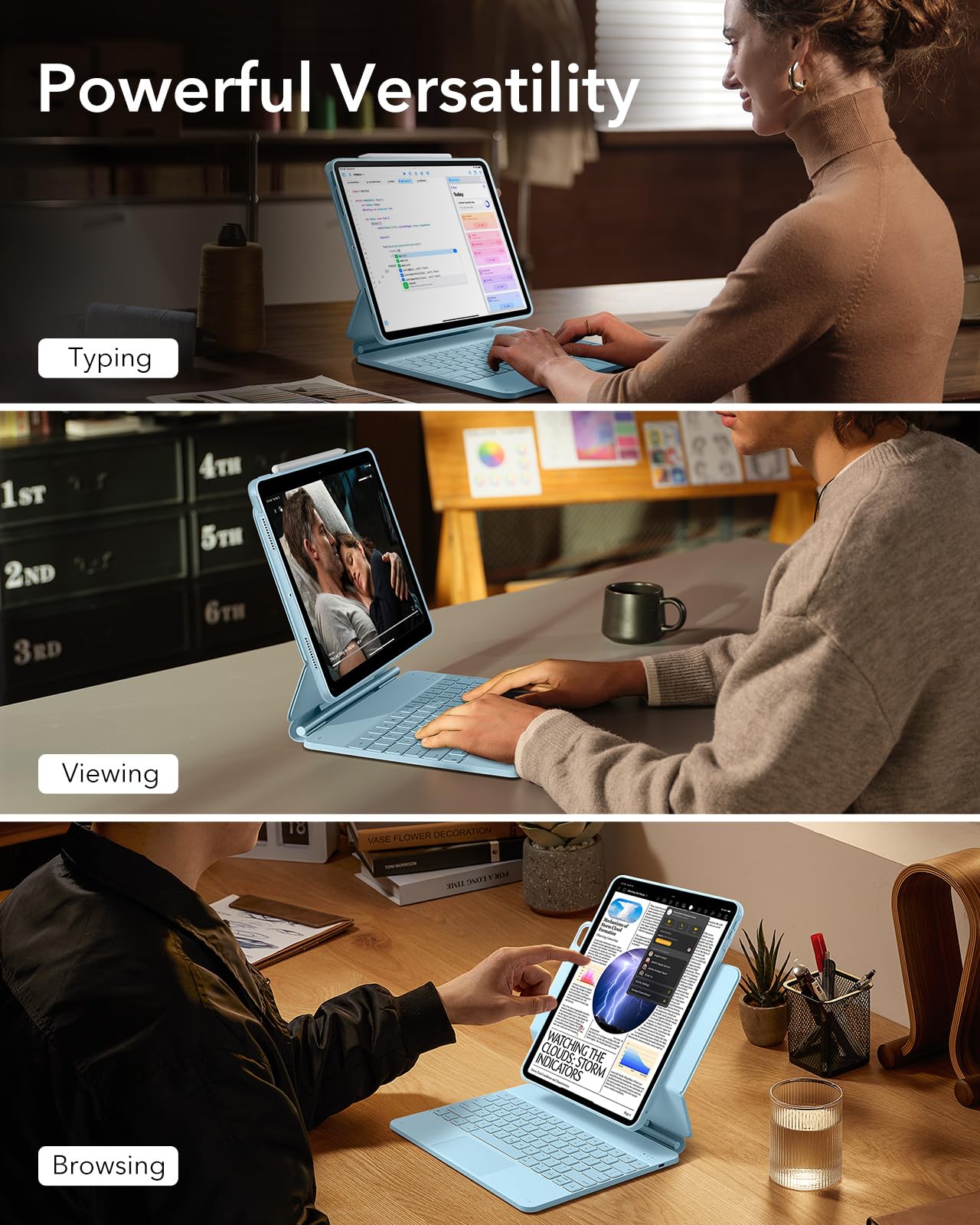 ESR iPad Pro 13 Inch Case with Keyboard (M4, 2024)