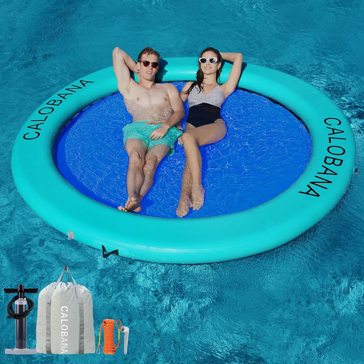 Round Floating Ring Hammock - Heavy Duty Inflatable Raft