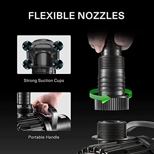 VIVOSUN 1600 GPH Submersible Water Pump, 100W Pond Pump, Ultra Quiet Aquarium Pump