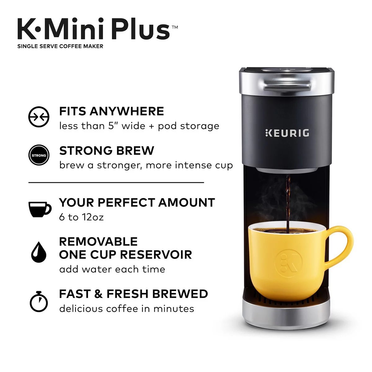 2025 K-Mini Plus Single-Serve K-Cup Pod Coffee Maker