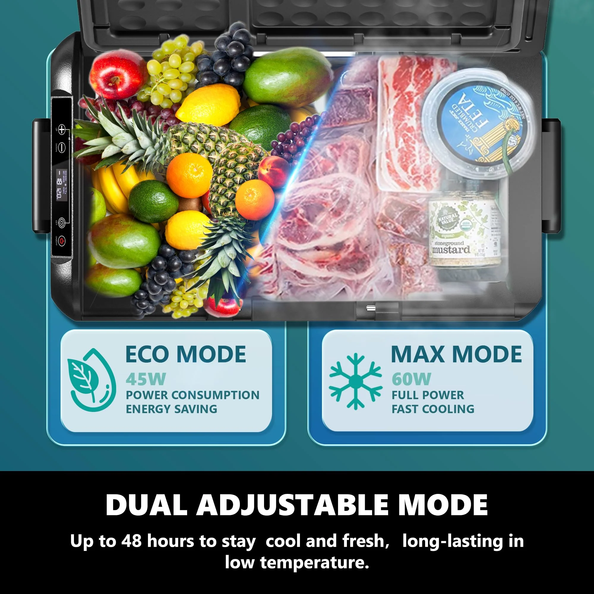 2025 12 Volt Refrigerator Camp Refrigerator Portable Freezer, Electric Cooler -4℉~68℉