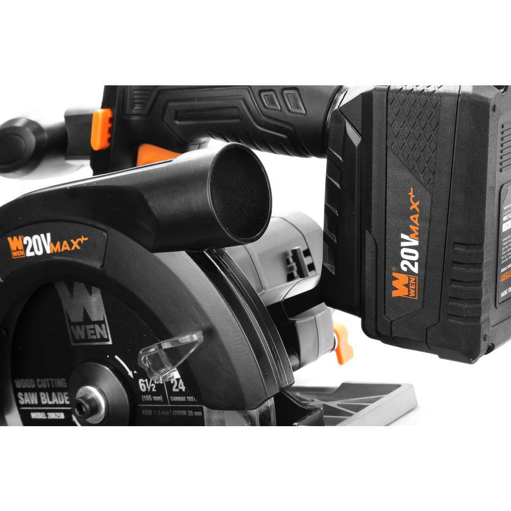 20625 20-Volt Max 6.5 in. Cordless Circular Saw with 4.0 Ah Lithium-Ion Battery and Charger