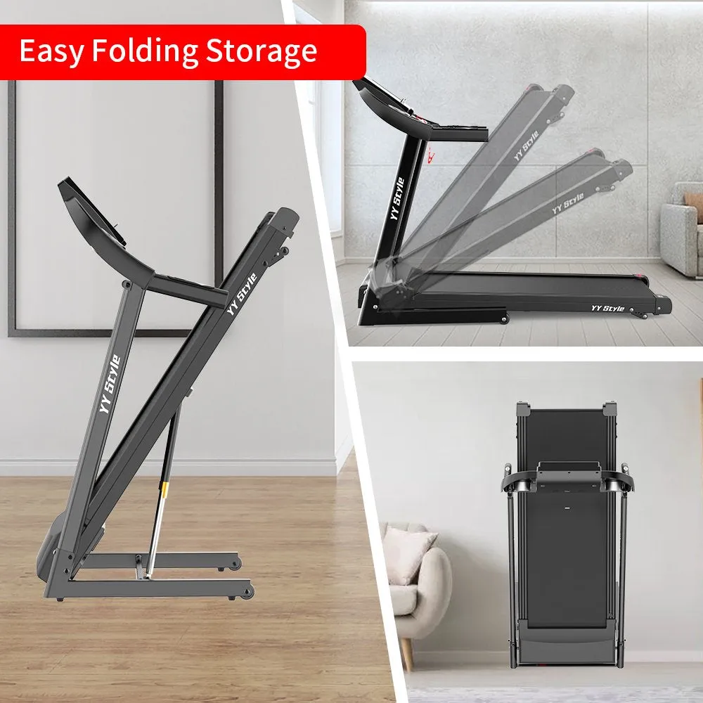 YY Style Folding Treadmills for Home with 265Lb Capacity Bluetooth and Incline