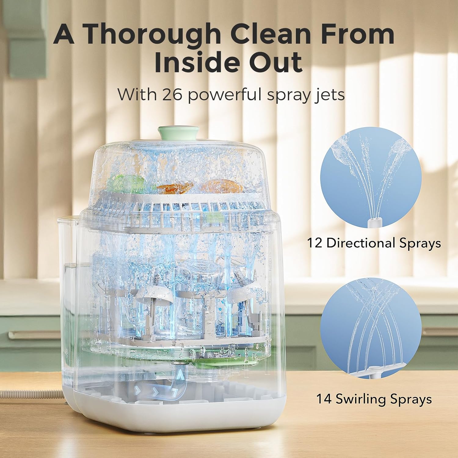 Momcozy KleanPal Pro Baby Bottle Washer, Sterilizer & Dryer - All-in-One Cleaning Machine for Bottles, Pump Parts & Baby Essentials