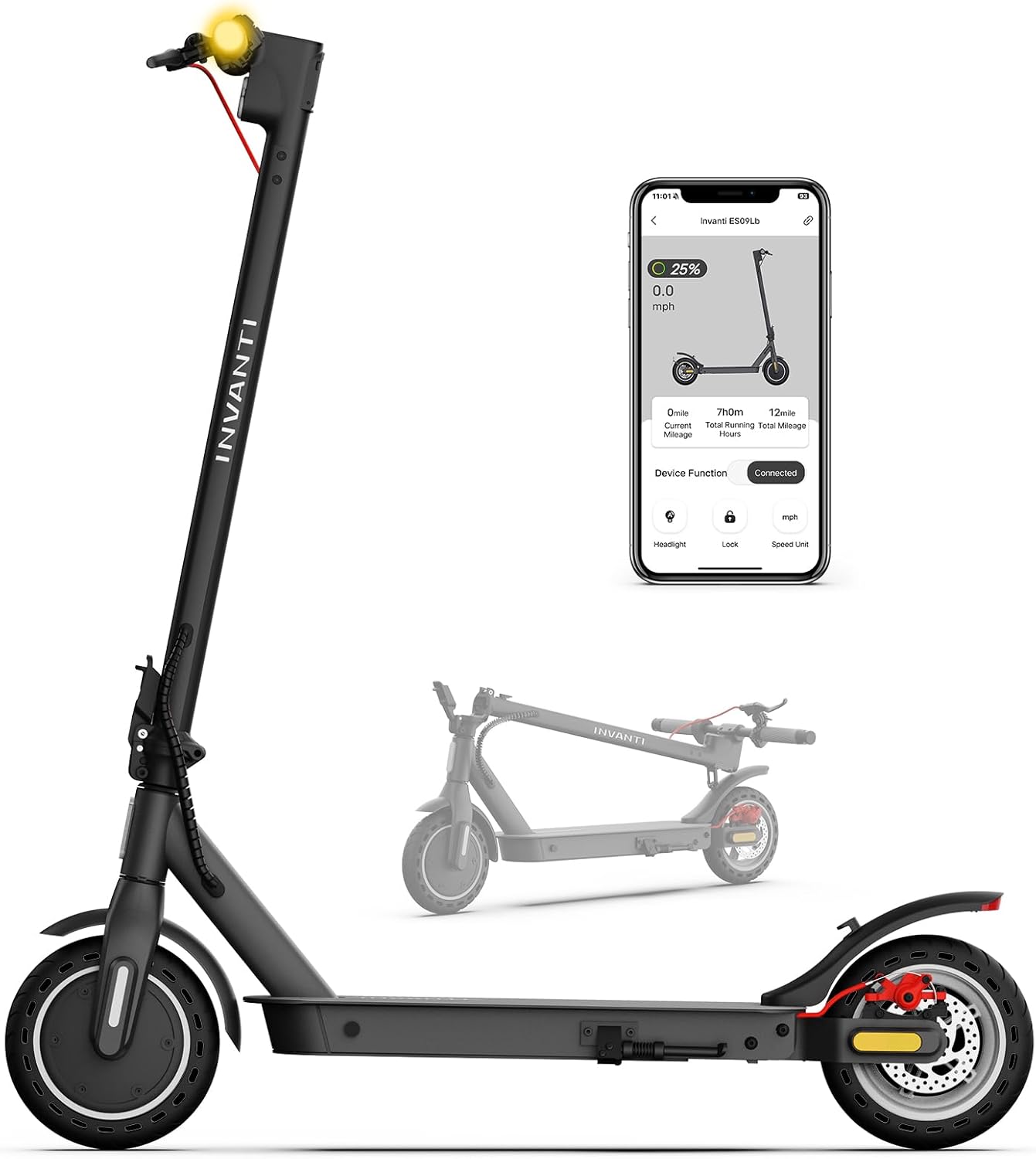 E30 Electric Scooter - 19.9 Mi Range, 18 MPH, Foldable