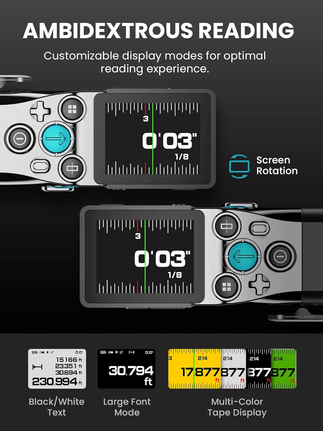 XTAPE1 Digital Tape Measure, Professional 330Ft Laser Measuring Tool & 12Ft Measuring Tape with Green Laser Extension, Instant Digital Readout, P2P, App Sync, Replaceable Blades Module