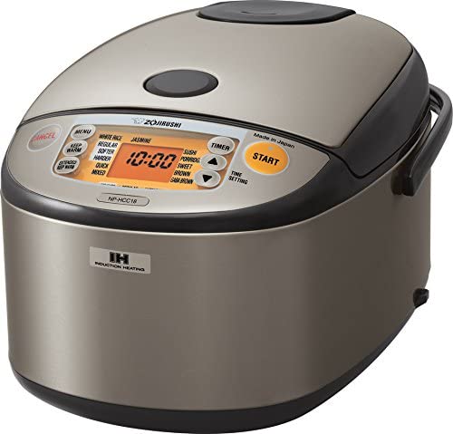 2025 Zojirushi NP-HCC10XH Induction Heating System Rice Cooker and Warmer, 1 L, Stainless Dark Gray