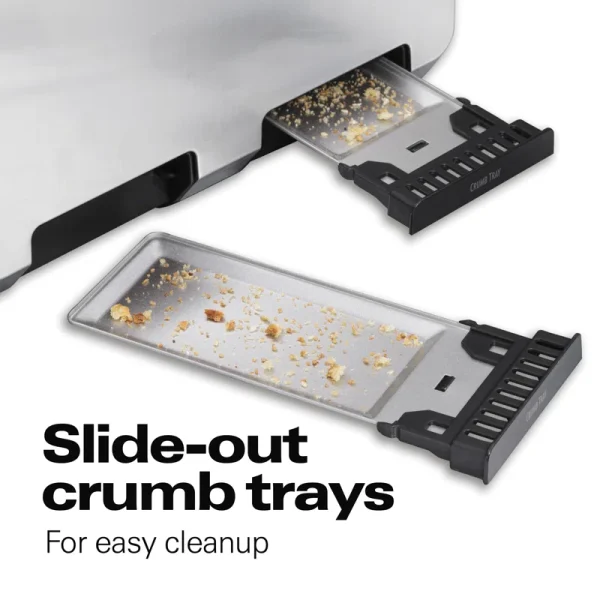 24796 1560 W 4-Slice Stainless Steel Wide Slot Toaster with Digital Display