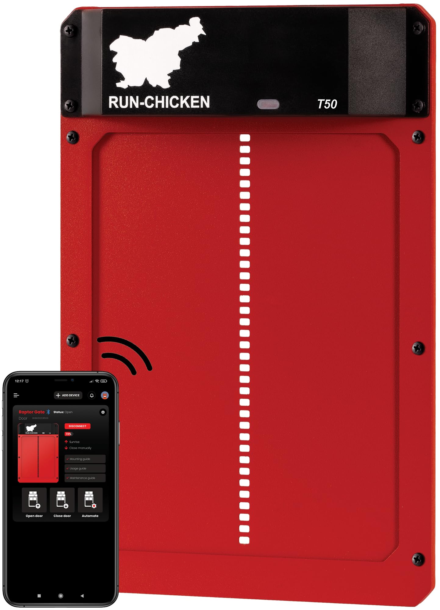 Run Chicken Door Model T50 (Red)