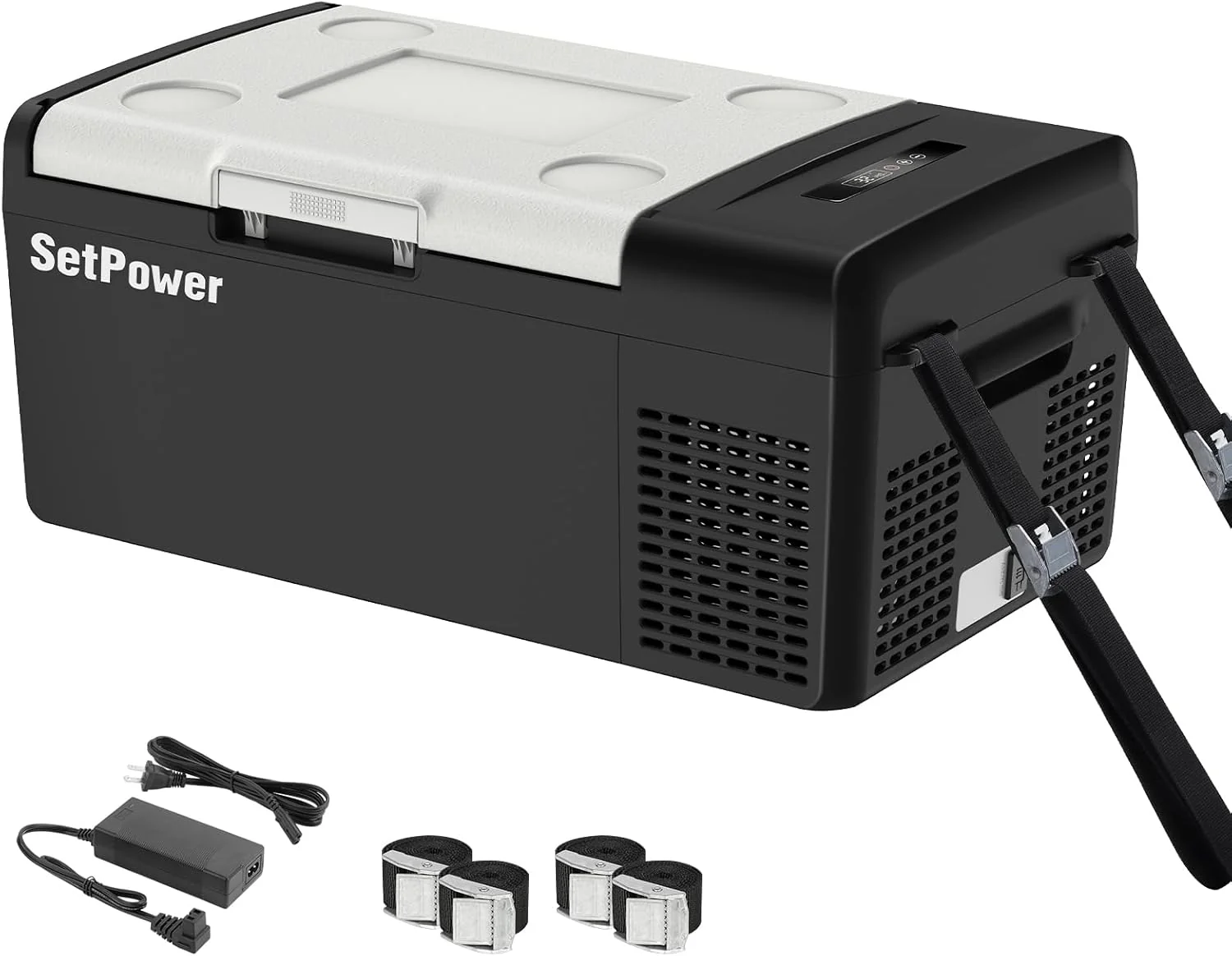 12V Refrigerator 21 Quart Portable Freezer 50 Hours Keep Cool,Electric Cooler for Vehicles Car Refrigerator 12V Portable Fridge for Car Camping Truck Van RV SUV Road Trip Travel RF20