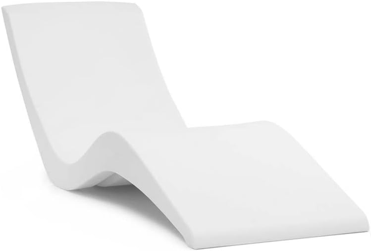 Classic White - in-Pool Chaise Lounger – Designed for Water Depths Up to 9” – Aqua Outdoors – Set of 2 – Compatible with All Pool Types - Poolside & Sun Deck Tanning