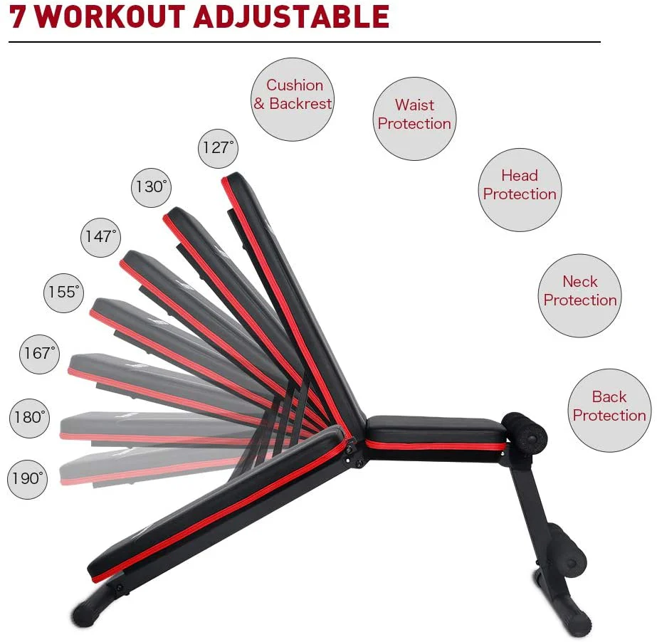 Adjustable Weight Bench Full Body Workout Multi-Purpose