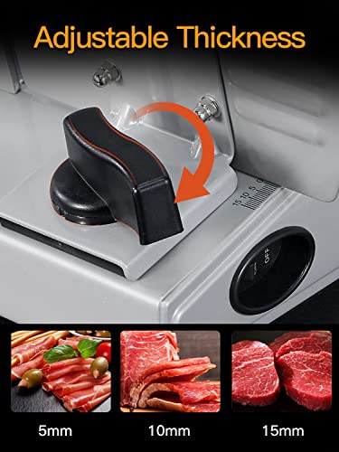 Meat Slicer, 200W Electric Food Slicer with Two Removable 7.5