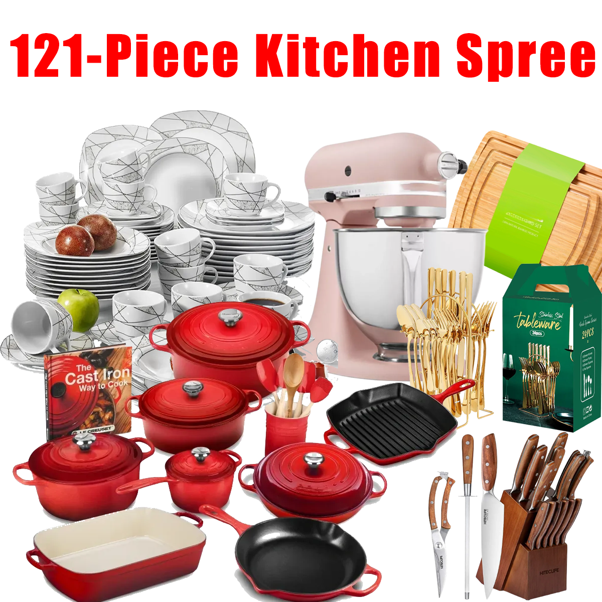 121-piece Kitchen Spree, Meeting All The Needs Of The Kitchen