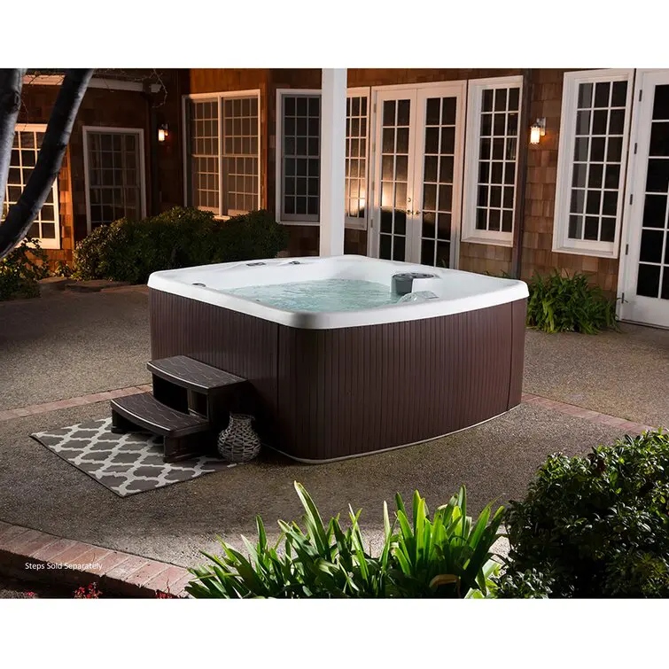 Lifesmart Spas 110 Volt 5 - Person 23 - Jet Rectangle Plug And Play Hot Tub with Ozonator in Espresso