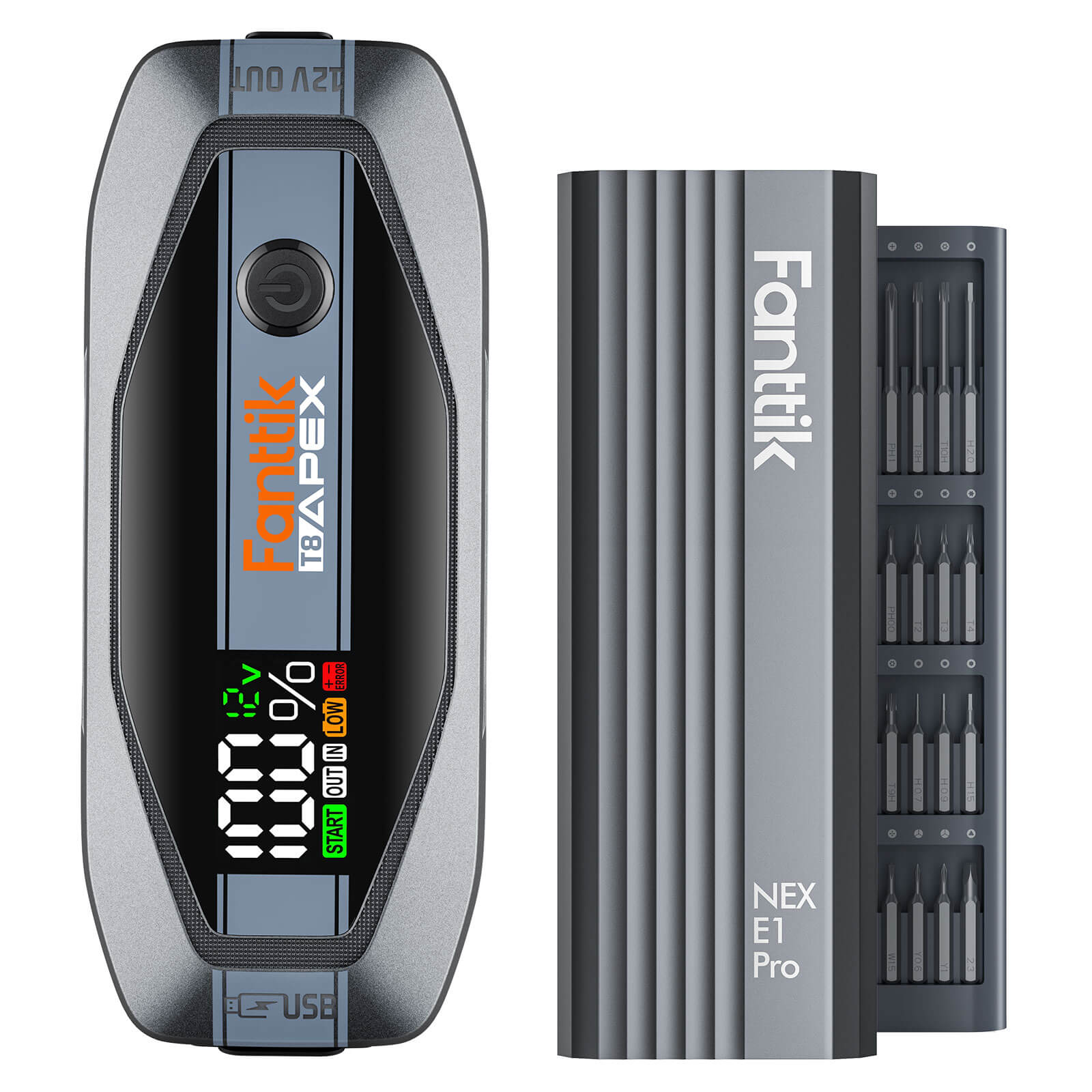 2025 E1 PRO Precision Electric Screwdriver and T8 APEX Jump Starter Standard Package