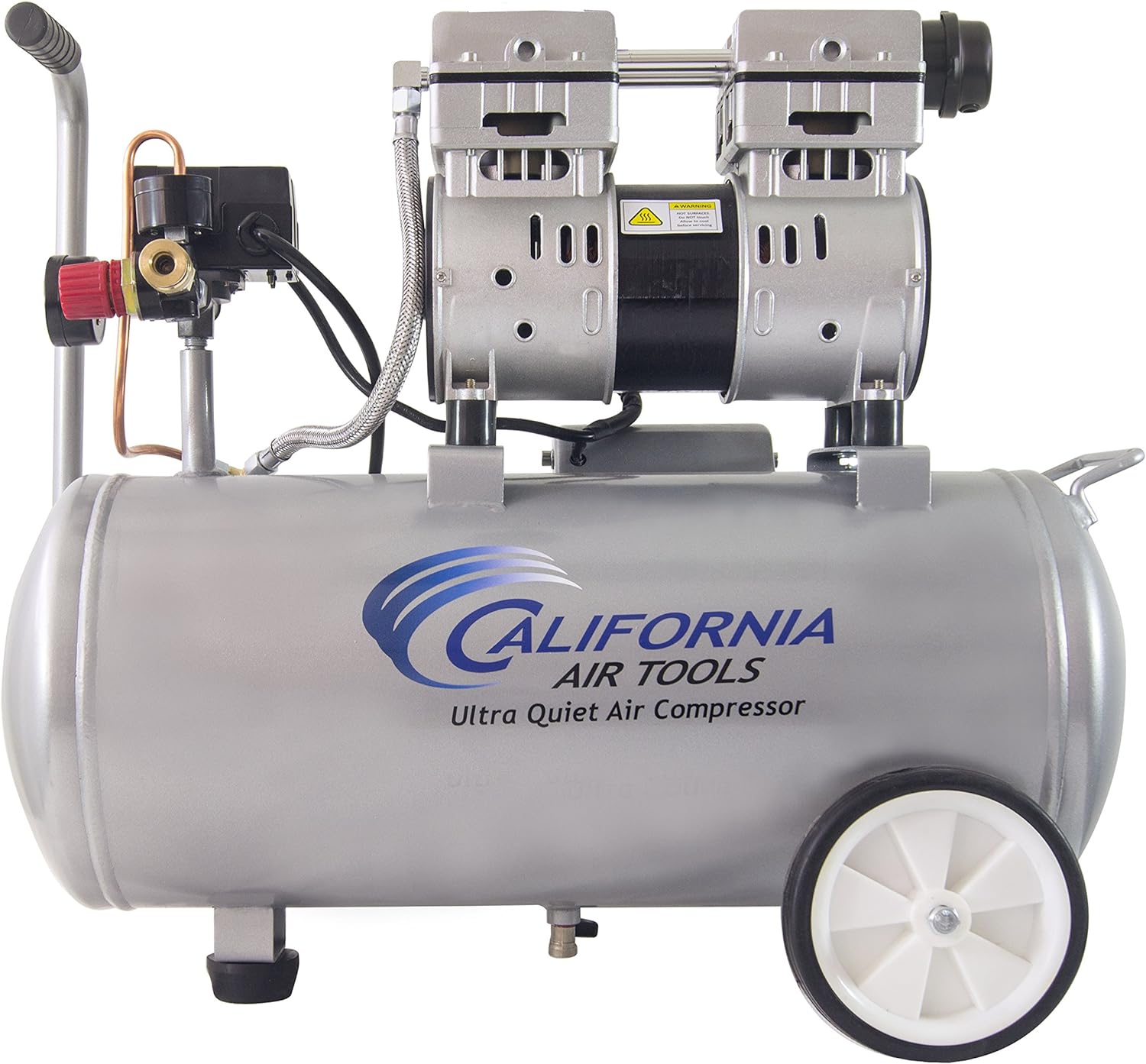 Air Tools 8010 Ultra Quiet Oil-Free Air Compressor, 1.0 HP, 8 Gallon, 120 PSI, 60 dB Noise Level
