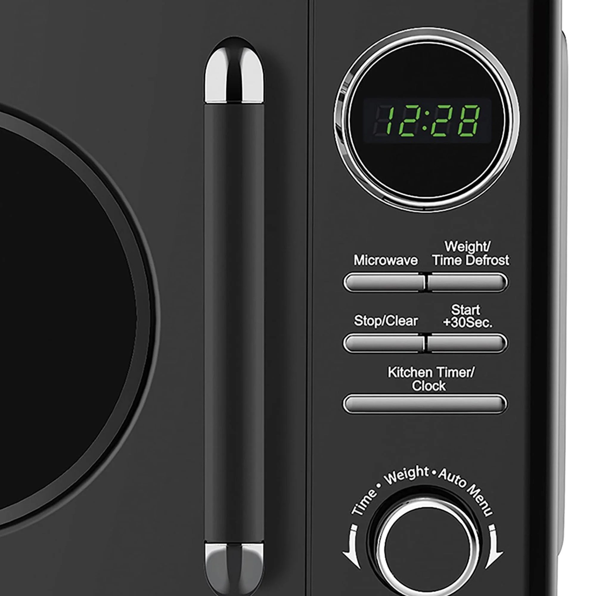 Magic Chef 0.7 Cubic Feet 700W Classic Retro Countertop Microwave, Black