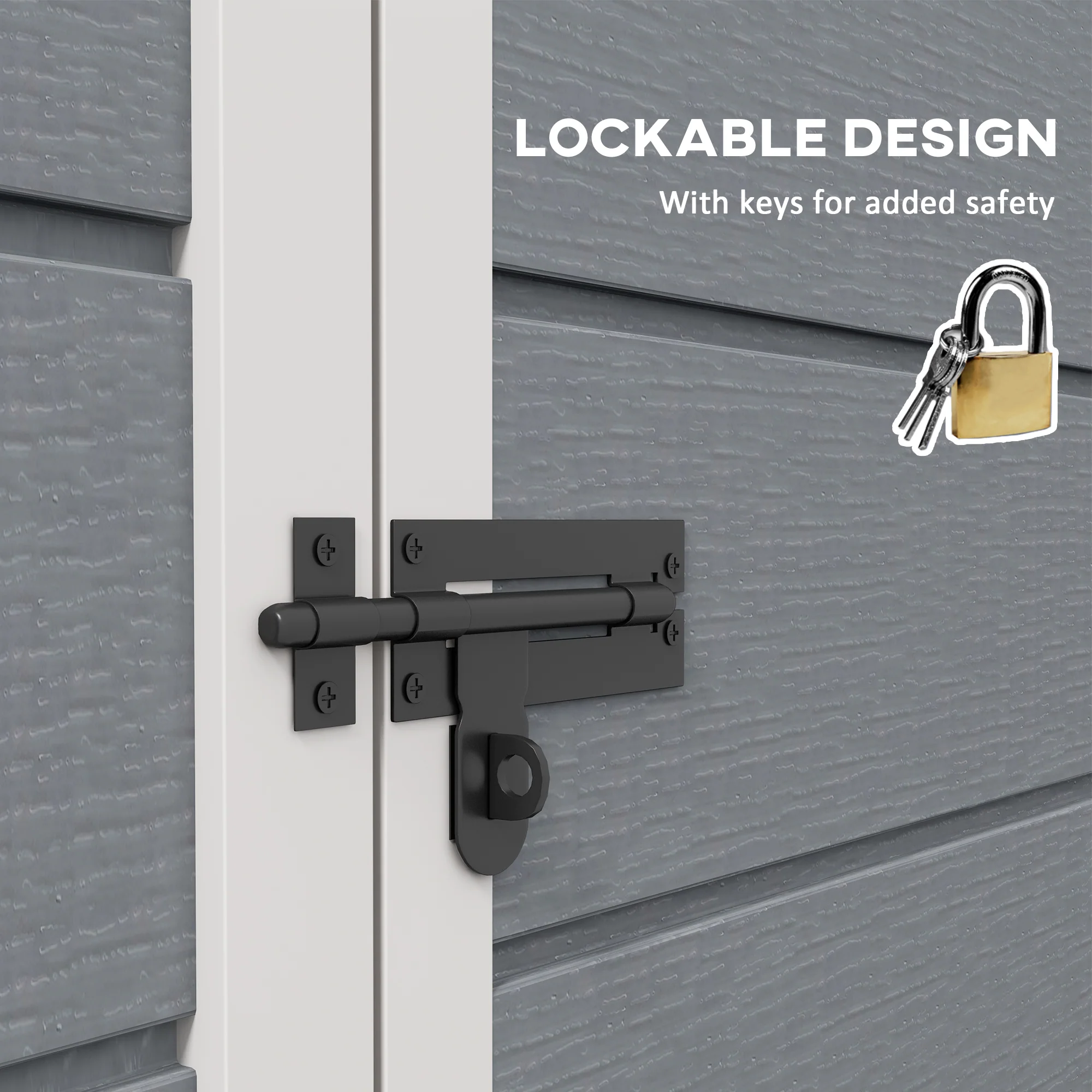 2025 Lean to Garden Shed 4'x5' Plastic Tool Storage House w/ Lockable Door